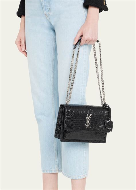 ysl medium croc sunset|saint laurent sunset crossbody bag.